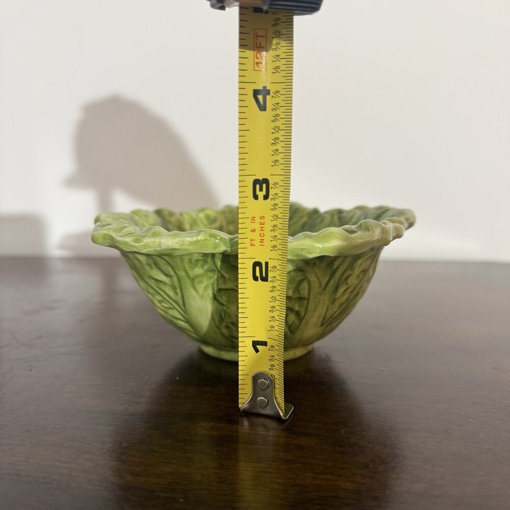 Park Designs Cabbagewear 5.5” Bowl Green Cabbage Leaf Stoneware Trinket Dish - Picture 6 of 7